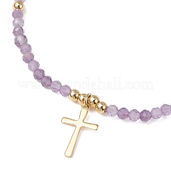 10Pcs 5 Styles Natural Amethyst & Amazonite & Sodalite & Rhodonite & Tiger Eye & Glass Seed Beaded Stretch Bracelets&nbsp;BJEW-JB12545