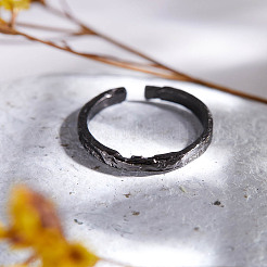 Textured 925 Sterling Silver Cuff Rings&nbsp;JR839A