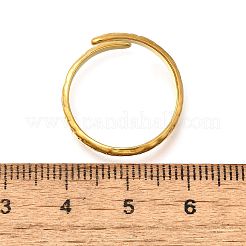 304 Stainless Steel Simple Line Open Cuff Rings&nbsp;RJEW-M072-11G