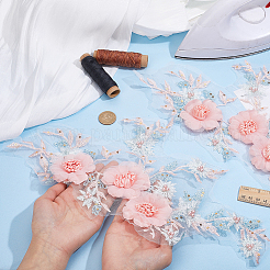 Polyester Embroider Thread Iron on/Sew On Patches&nbsp;PATC-WH0023-09