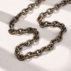 9MM 304 Stainless Steel Cable Chain OT Necklaces for Women&nbsp;NJEW-G194-03AB