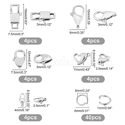 20Pcs 316 Surgical Stainless Steel Lobster Claw Clasps&nbsp;STAS-DC0002-29