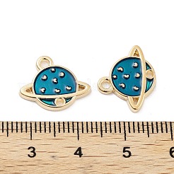 Light Gold Plated Alloy Enamel Pendants&nbsp;ENAM-M219-05KCG-02