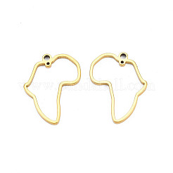 Ion Plating(IP) Africa Map 201 Stainless Steel Connector Charms&nbsp;LS-STAS-T063-168G