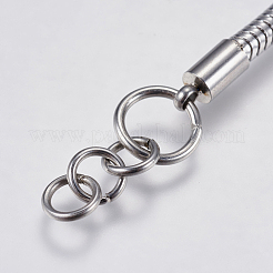 Tarnish Resistant 304 Stainless Steel Round Snake Chain Bracelet Making&nbsp;STAS-F139-056P-C