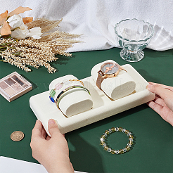 2-Slot Microfiber Bracelet Jewellery Display Stands&nbsp;RDIS-WH0015-03