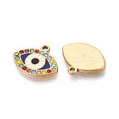 304 Stainless Steel Rhinestone Pendants&nbsp;STAS-N110-53B-G