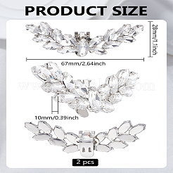 2Pcs Detachable Alloy Rhinestone Shoe Buckle Clips&nbsp;AJEW-LP0001-33