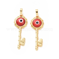 Handmade Evil Eye Lampwork Pendants&nbsp;ZIRC-F136-05G-08