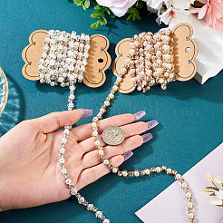 2Pcs 2 Colors Flower Iron Rhinestone Cup Chains&nbsp;FIND-TA0008-01