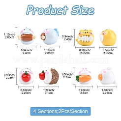 8Pcs 4 Styles Cute Opaque Resin Cabochons&nbsp;CRES-FS0001-22