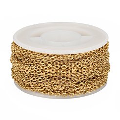 Ion Plating(IP) 304 Stainless Steel Textured Cable Chains&nbsp;CHS-H012-01G
