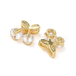 Brass Micro Pave Cubic Zirconia Pendants&nbsp;KK-D502-15G