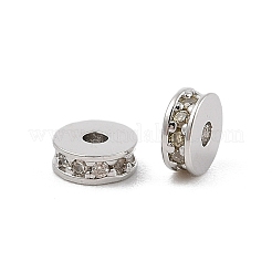 Rack Plating Brass Micro Pave Cubic Zirconia Beads&nbsp;KK-F879-15P