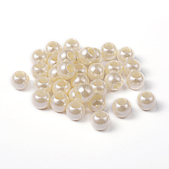 ABS Plastic Imitation Pearl European Beads&nbsp;MACR-R530-12mm-A41