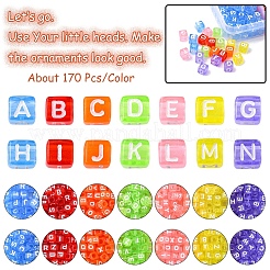 1190Pcs 7 Colors Transparent Acrylic Beads&nbsp;TACR-YW0001-58