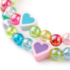 Transparent Acrylic Beaded Stretch Kids Bracelets&nbsp;BJEW-JB06316
