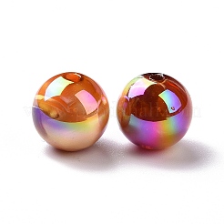 UV Plating Rainbow Iridescent Acrylic Beads&nbsp;PACR-H003-25