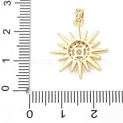 Brass Micro Pave Cubic Zirconia Pendants&nbsp;KK-D357-29G