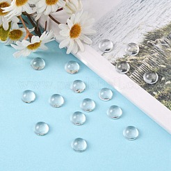 Transparent Half Round Glass Cabochons&nbsp;GGLA-R027-12mm