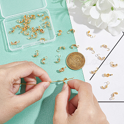40Pcs 4 Style Brass Bead Tips&nbsp;KK-UN0001-58