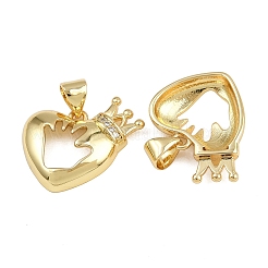 Brass Micro Pave Cubic Zirconia Pendants&nbsp;KK-A269-15G