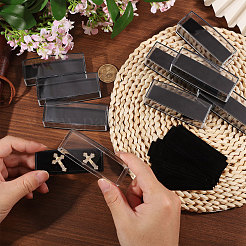 Clear Plastic Lapel Pins Storage Boxes with Velvet Inside&nbsp;CON-WH0112-100A