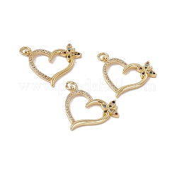 Brass Micro Pave Colorful Cubic Zirconia Pendants&nbsp;KK-G439-12G