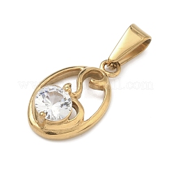 304 Stainless Steel Rhinestone Pendants&nbsp;STAS-A140-05A-G