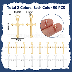 100Pcs 2 Colors Brass Pendants&nbsp;KK-UN0003-97