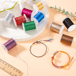 10 Rolls 10 Colors Waxed Nylon Cord&nbsp;DIY-WH0656-17A
