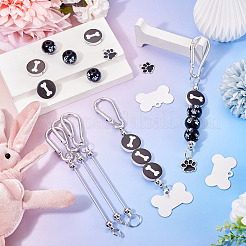 DIY Paw Print Keychain Making Kits&nbsp;DIY-TA0013-74