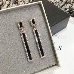 Alloy & Rhinestone Dangle Stud Earrings&nbsp;FS-WG55776-01