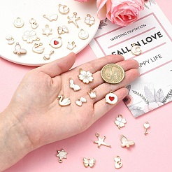 30Pcs 15 Styles Alloy Enamel Pendants&nbsp;ENAM-YW0004-19