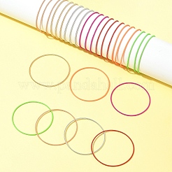 28Pcs 7 Colors Iron Spring Chains Stretch Bracelets&nbsp;BJEW-FS0001-09