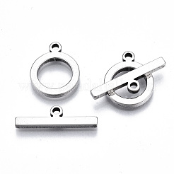 Non-Tarnish 201 Stainless Steel Toggle Clasps&nbsp;STAS-Q241-008P-NF