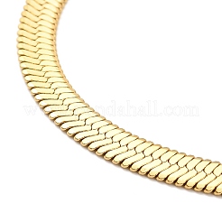 Ion Plating(IP) 304 Stainless Steel Herringbone Chain Necklace for Men Women&nbsp;NJEW-E076-04D-G