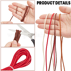 4Pcs 4 Colors Flat Faux Suede Cord&nbsp;OCOR-CL0001-06B