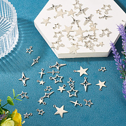 100Pcs 10 Styles Tibetan Style Zinc Alloy Pendants&nbsp;FIND-TA0008-20