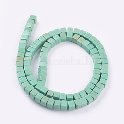 Synthetic Turquoise Beads Strands&nbsp;X-TURQ-G108-4x4mm-03