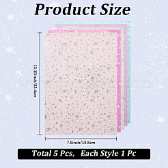 5Pcs 5 Colors PU Leather Fabrics&nbsp;DIY-CP0013-66B