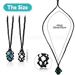 Braided Waxed Cotton Thread Cords Macrame Pouch Necklace Making&nbsp;AJEW-SW00020