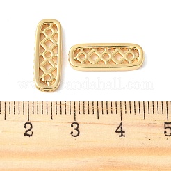 Brass Micro Pave Clear Cubic Zirconia Spacer Bars&nbsp;KK-U064-20B-G