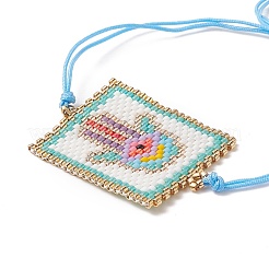 Handmade Japanese Seed Rectangle Braided Bead Bracelets&nbsp;BJEW-MZ00022-01