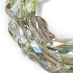 Transparent Electroplate Glass Beads Strands&nbsp;GLAA-G116-01A-HR03