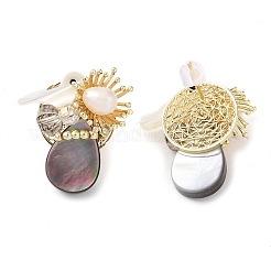 Natural Pearl Stud Earrings&nbsp;EJEW-L286-11G