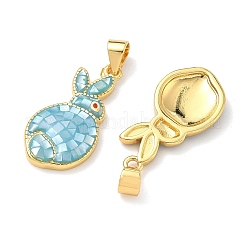 Brass Enamel Pendants&nbsp;KK-H534-06G