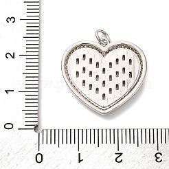Brass Micro Pave Clear Cubic Zirconia Pendants&nbsp;KK-U076-21P