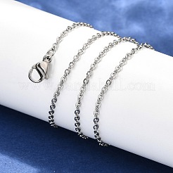 Tarnish Resistant 304 Stainless Steel Cable Chain Necklaces&nbsp;NJEW-E026-04P