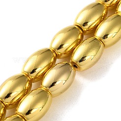 Electroplated Synthetic Magnetic Hematite Beads Strands&nbsp;G-Q1009-E02-8x12mm